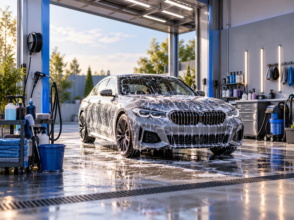 Car Wash & Detailing business environment — iPOS industry illustration