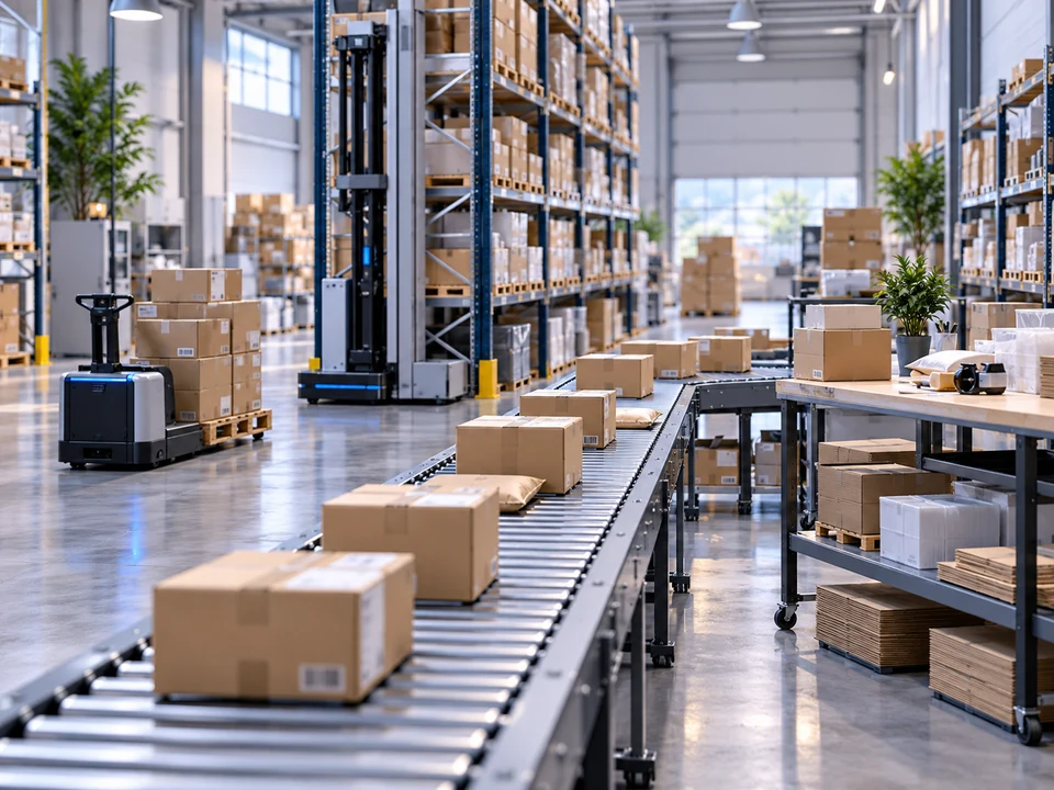 Ecommerce Warehouses business environment — iPOS industry illustration