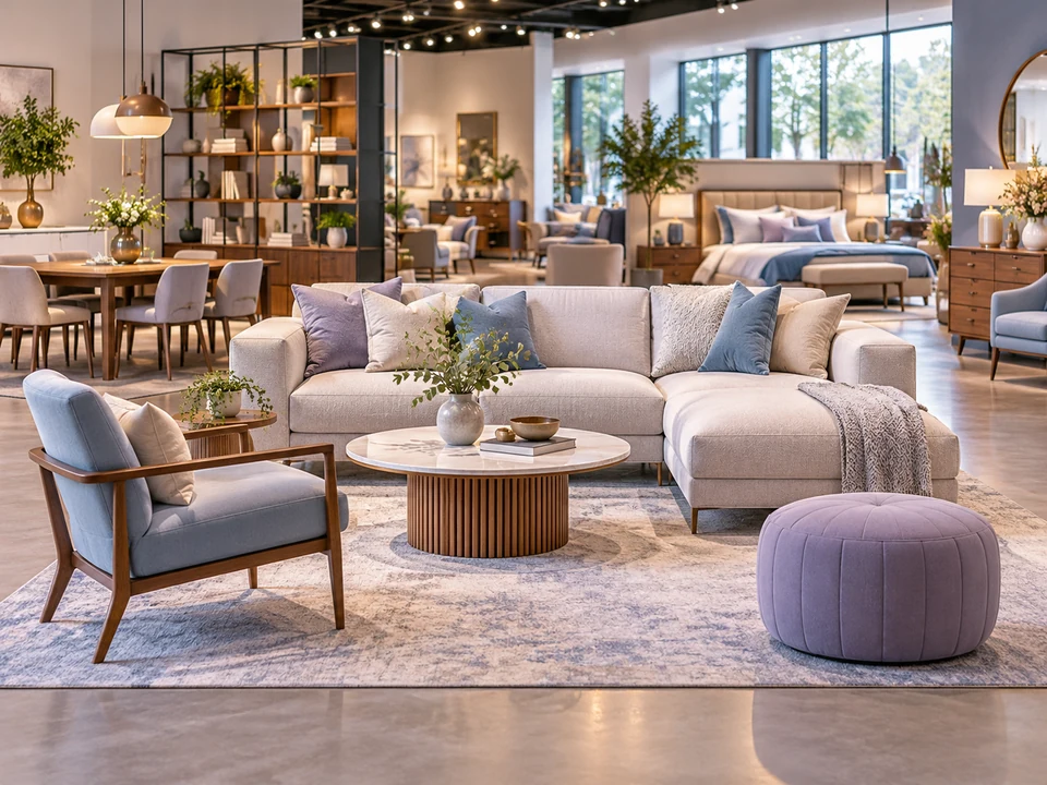 Furniture Showrooms business environment — iPOS industry illustration